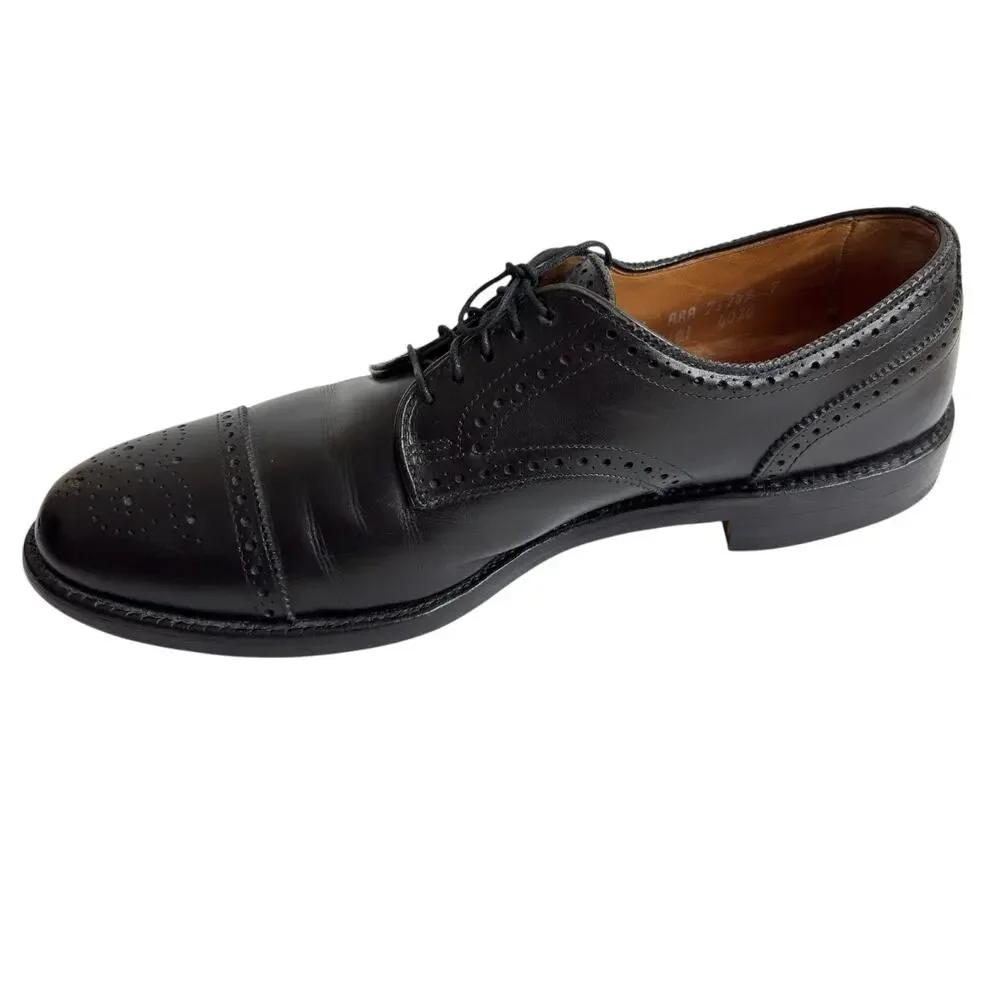 Allen Edmonds Lexington Leather Shoes Men's Size 11 AAA Black Wingtip Oxford